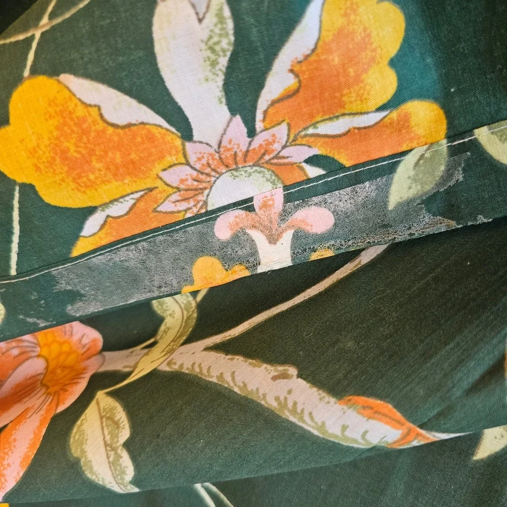 Fieldcrest Empress Garden Full Sheet Set 11pc Lot Vintage Green Floral Butterfly
